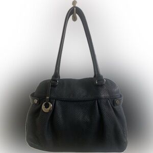 Donald J Pliner large snake-look satchel - EUC